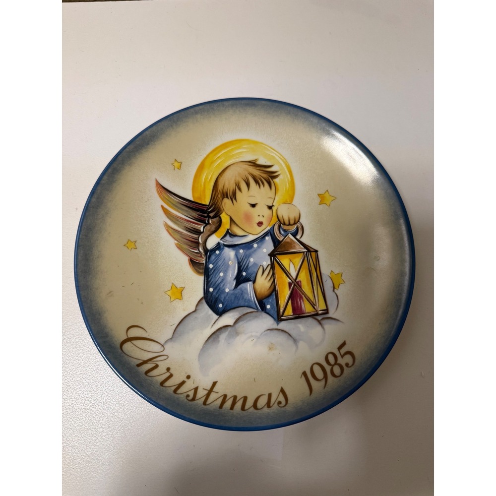 Schmid Berta Hummel Christmas 1985 Heavenly Light Limited Edition Plate 7.5"